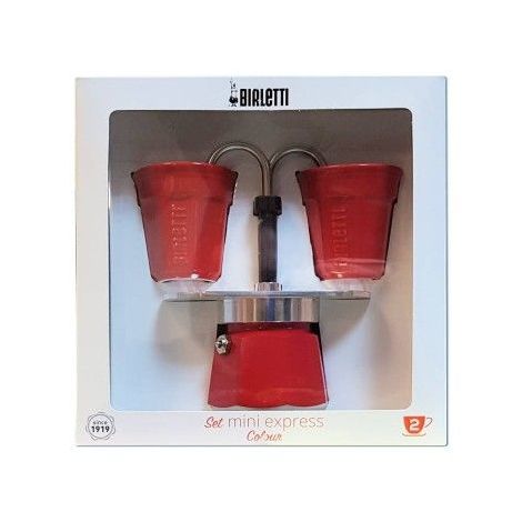 Dárková sada Bialetti Mini Express 2 šálky červená