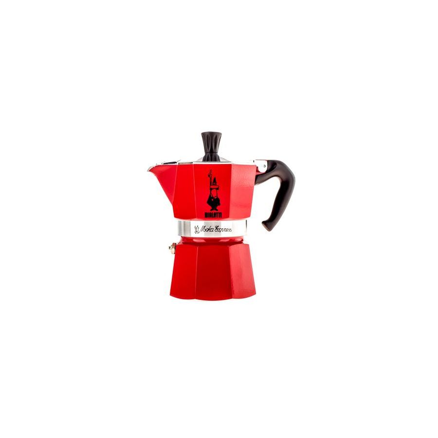 Bialetti Moka Express 3 moka konvice červená