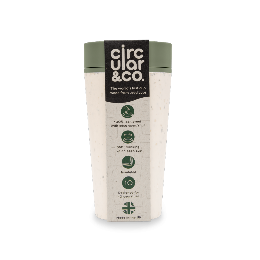 Kelímek Circular Cup (rCup) Cream and Green 340ml
