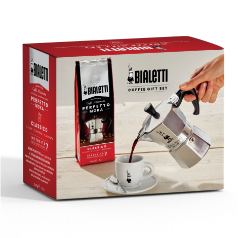 Bialetti Moka Express 3 + káva (dárkové balení)