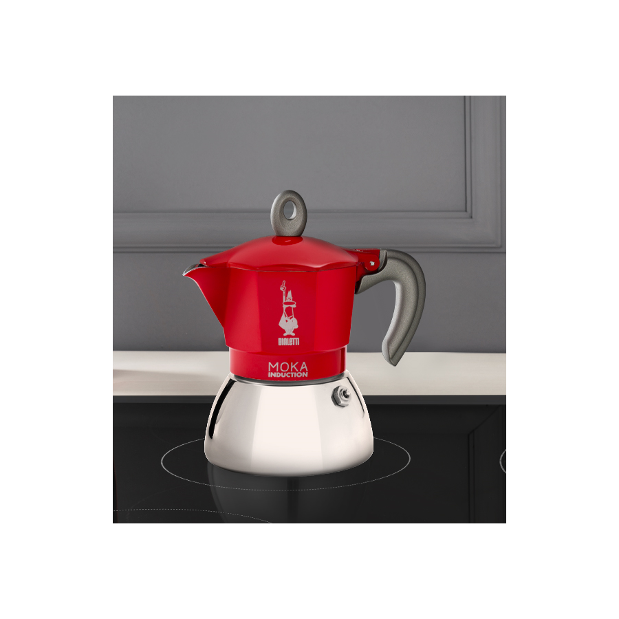Bialetti Moka Induction 4 cups red
