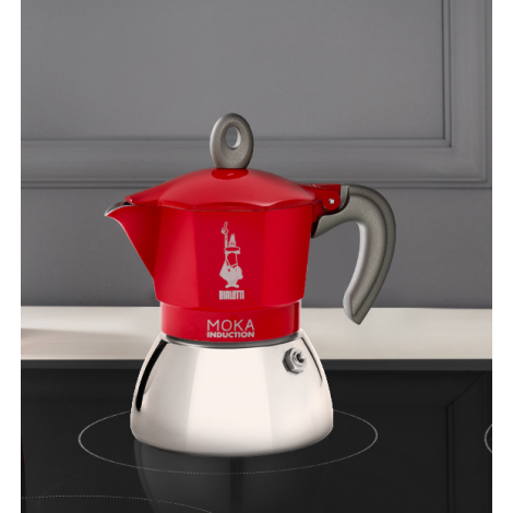 Bialetti Moka Induction 4 šálky červená