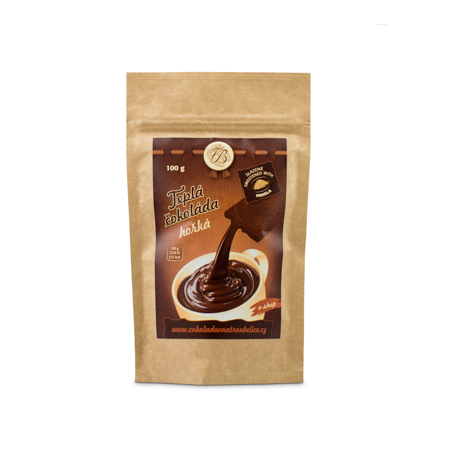 Hot dark chocolate 100g, chocolate factory Troubelice