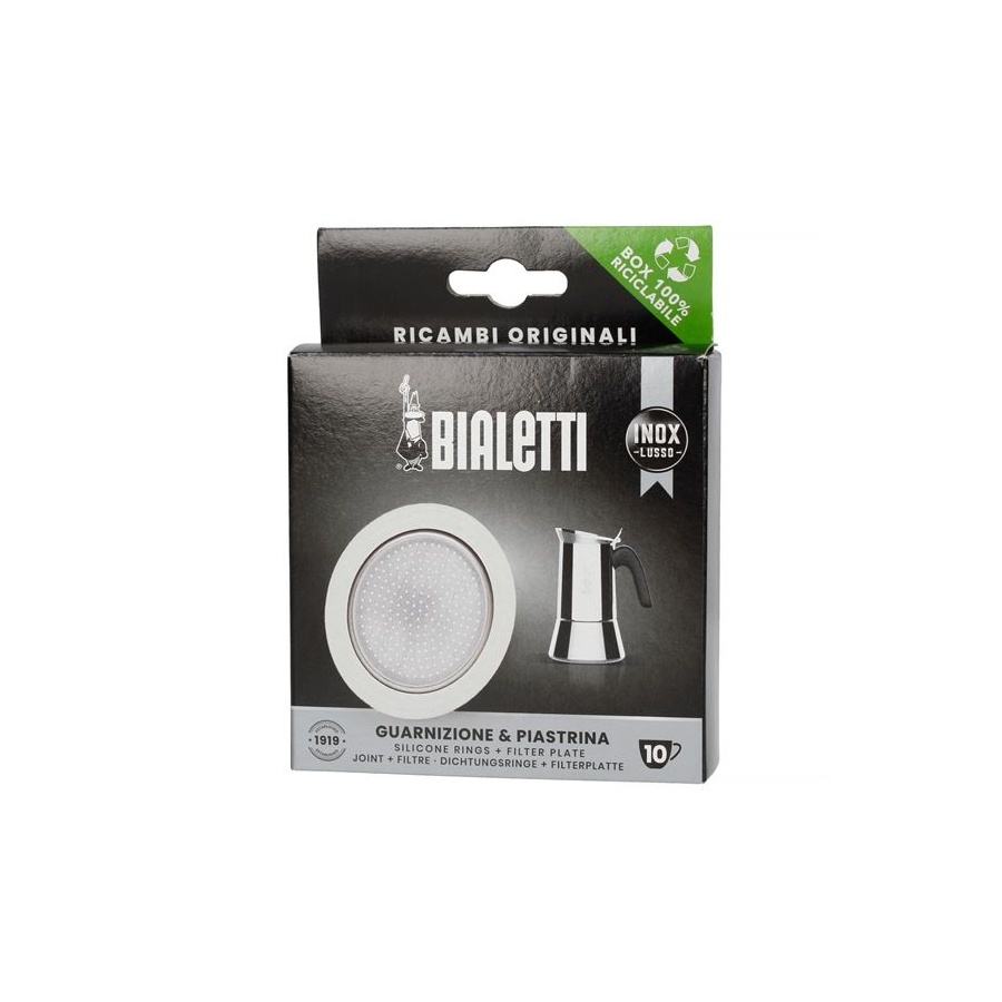 Sealing Bialetti stainless steel coffee maker 10 cups