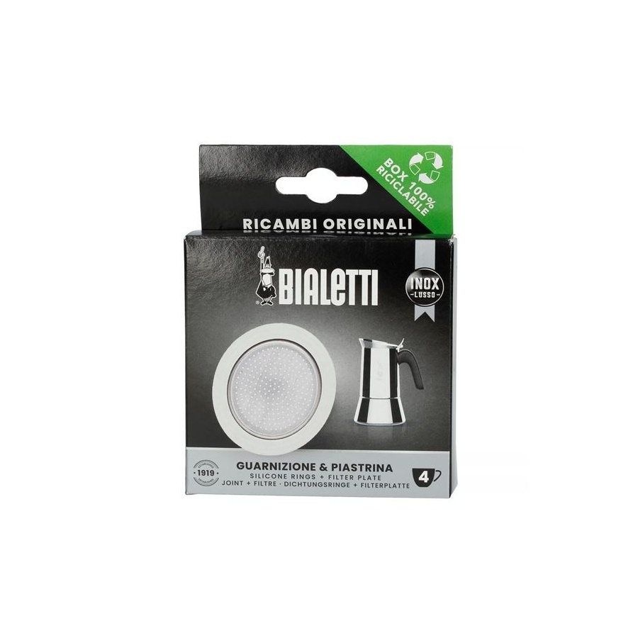Seal Bialetti stainless steel coffee maker 4 cups