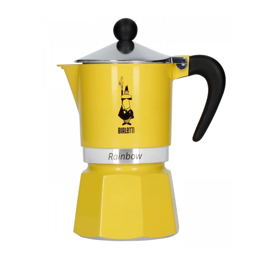 Bialetti Rainbow 3 yellow moka pot