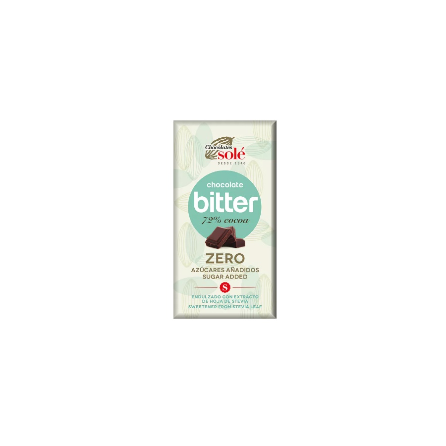 Chocolates Solé  - 72% with stevia without sugar