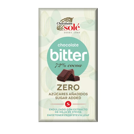 Chocolates Solé - 72% se stévií bez cukru