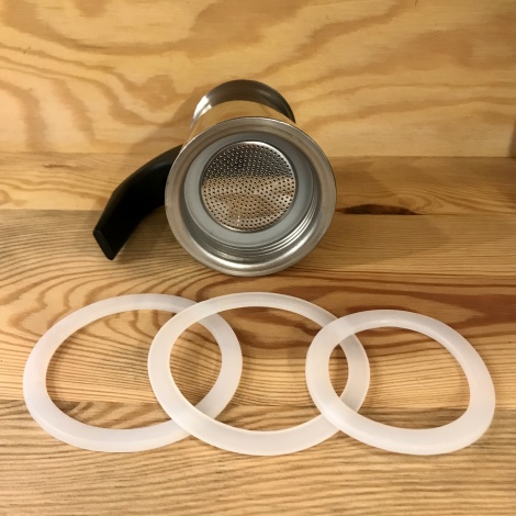 Kaffia Gasket Set for 6-Cup Stainless Steel Moka Pot