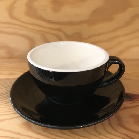 Šálek na cappuccino Kaffia 200 ml - černá