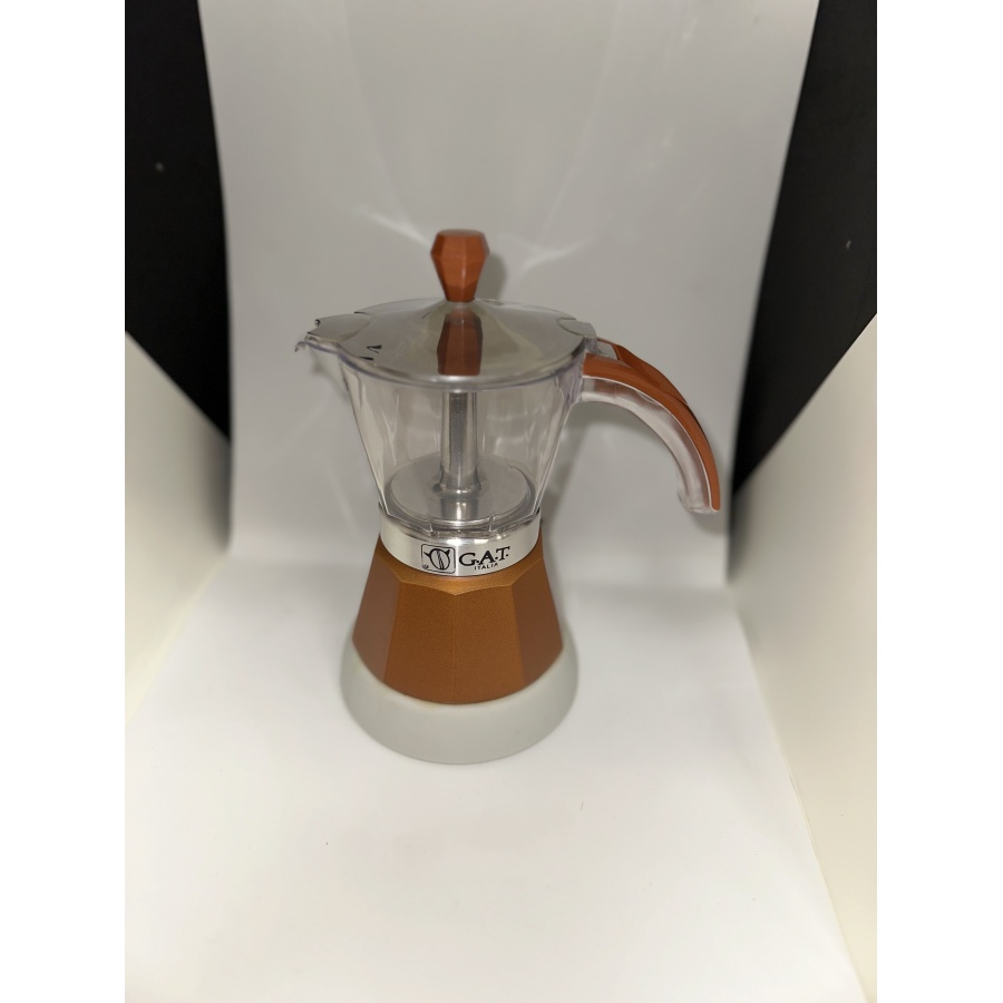 G.A.T. Vintage 4-6 elektrická moka konvice hnědá - POUŽITÁ / SLEVA