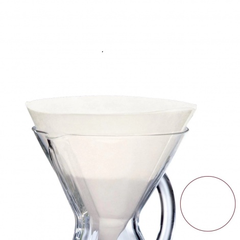 Filtry papírové Chemex 6-10 šálků - bílé Unfolded