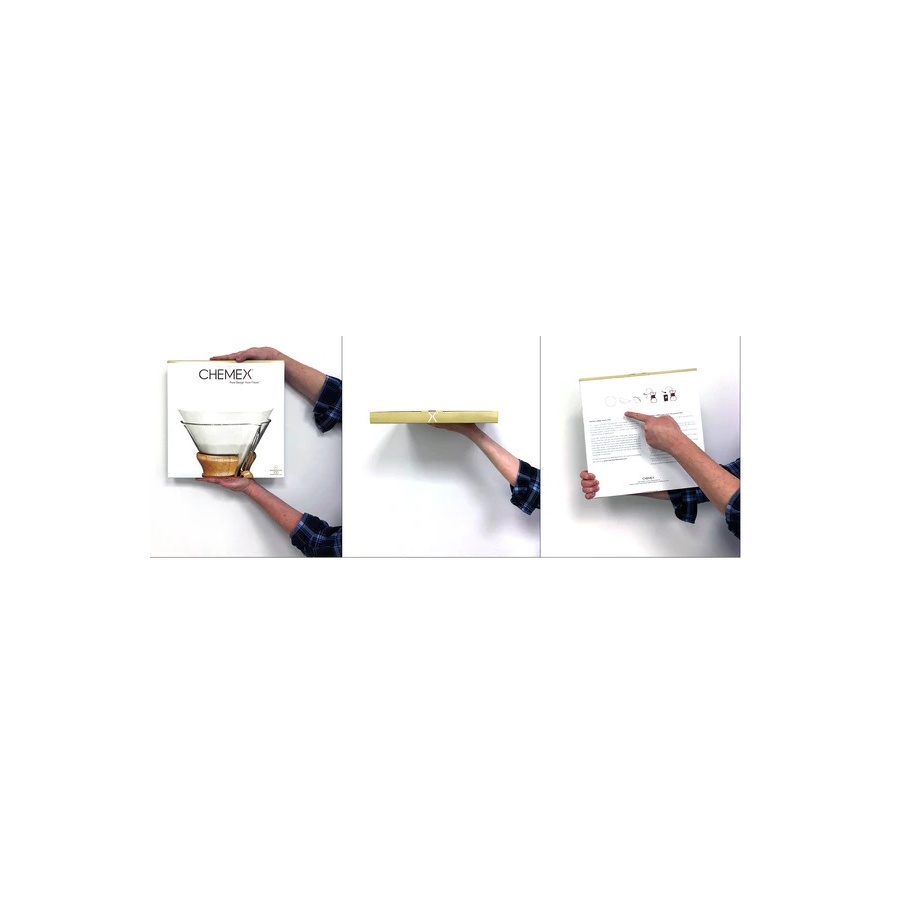 Chemex paper filters 6-10 cups - white Unfolded