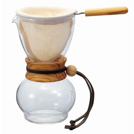 Drip Pot Hario Woodneck Olive Wood for 4 cups
