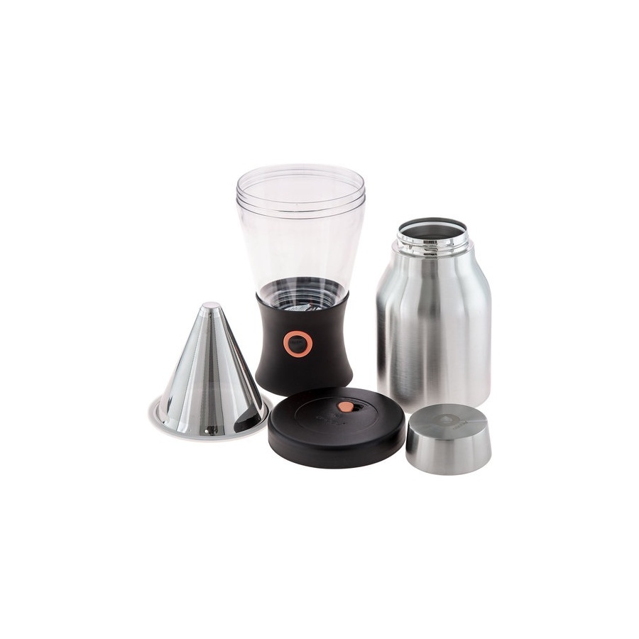 Asobu Cold Brewer - kávovar na ledovou i horkou kávu - stříbrný