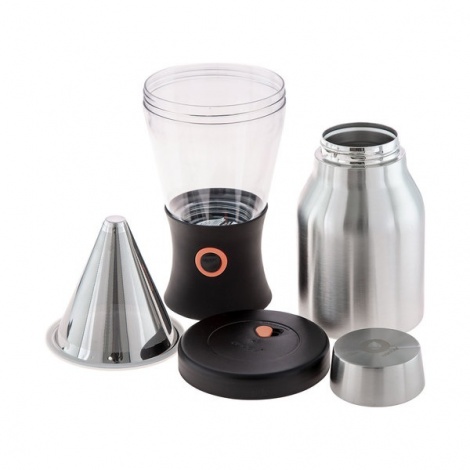 Asobu Cold Brewer - coffee machine for hot and iced coffee - silver