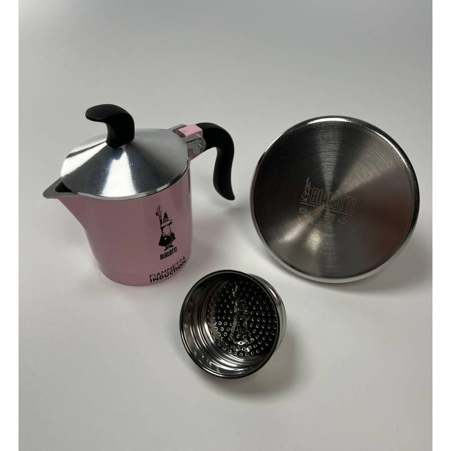 Bialetti Moka Induction Fiammetta - 2 cups pink NEW