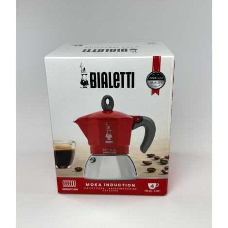 Bialetti Moka Induction 4 cups red
