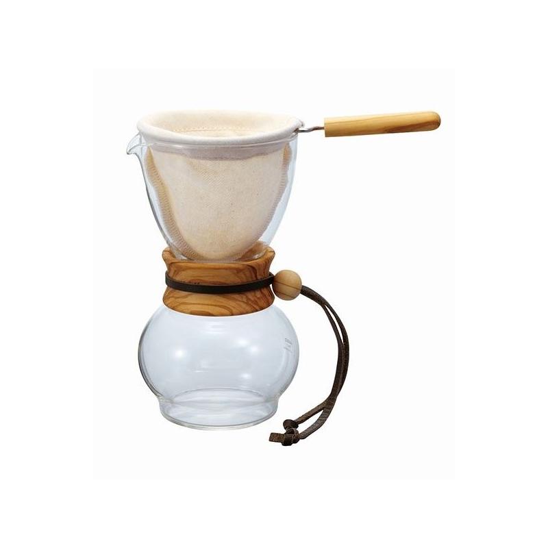 Drip Pot Hario Woodneck Olive Wood for 2 cups