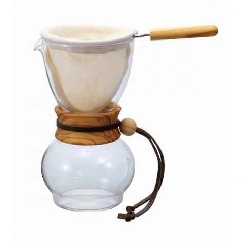 Drip Pot Hario Woodneck Olive Wood for 2 cups