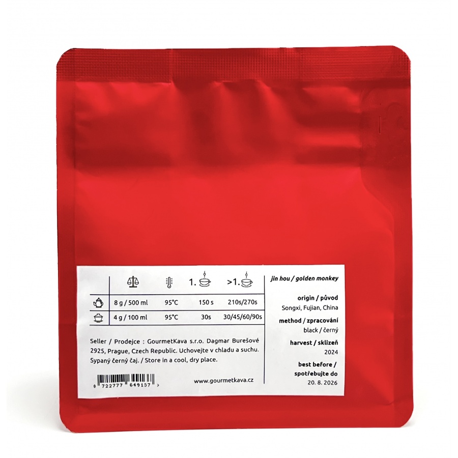 Černý čaj Jin Hou / Zlatá opice 50g Specialty Tea