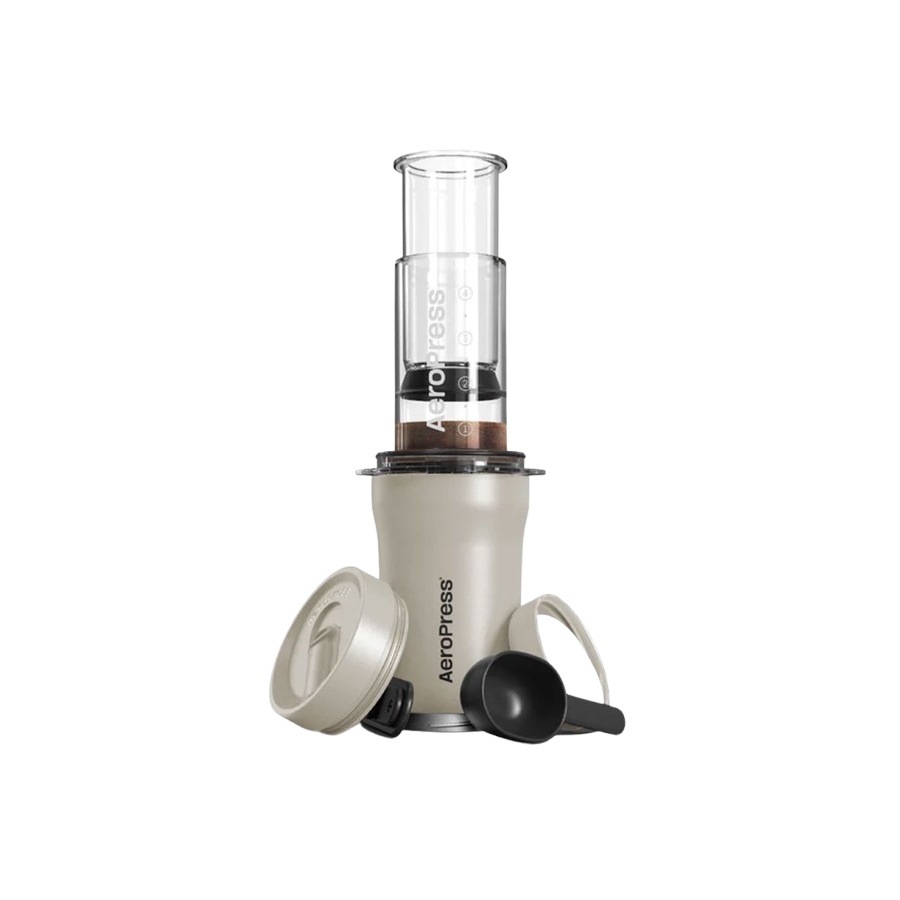 Aeropress GO Plus Travel System - krémový