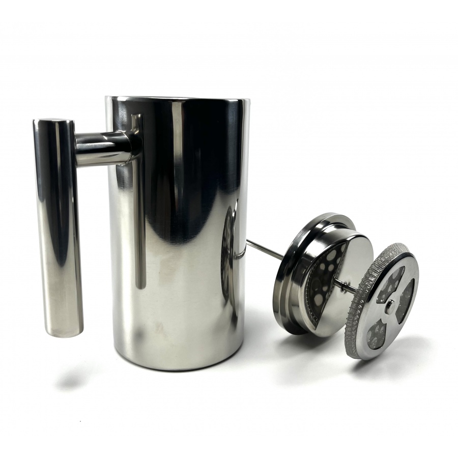 Stainless steel frenchpress 600ml Kaffia - Silver