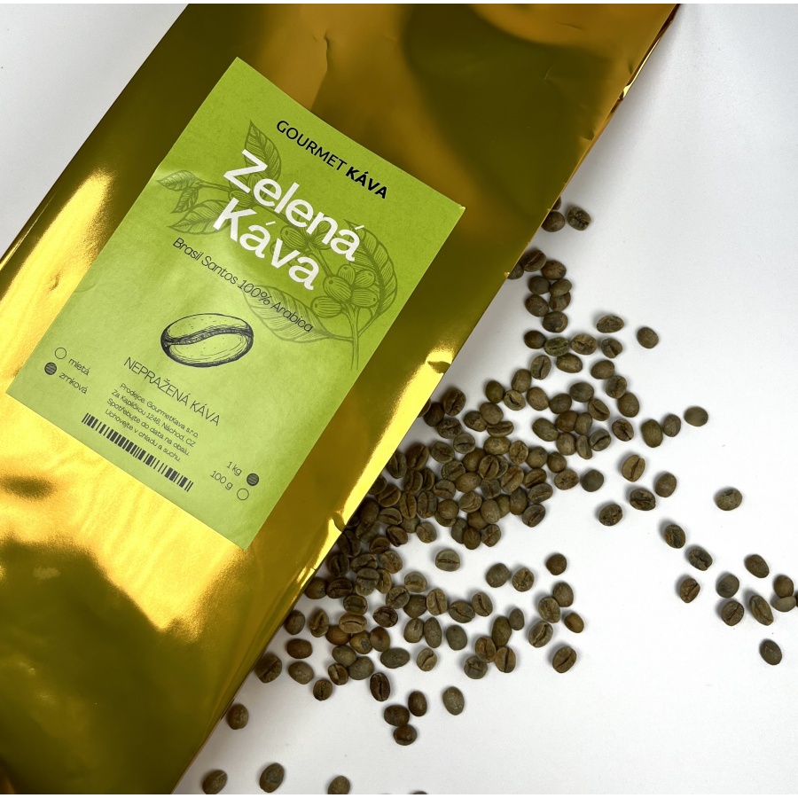 Green coffee 1kg, unroasted green coffee, black
