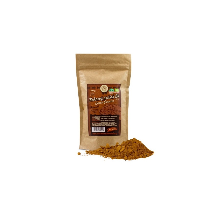 Kakaový prášek BIO natural 10/12, 200g čokoládovna Troubelice
