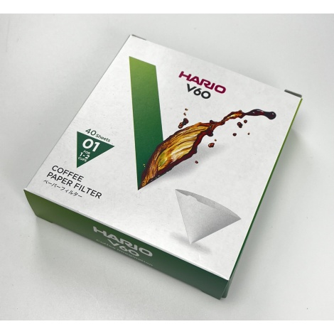 Papírové filtry Hario V60-01 40 ks, bílé (VCF-01-40W)