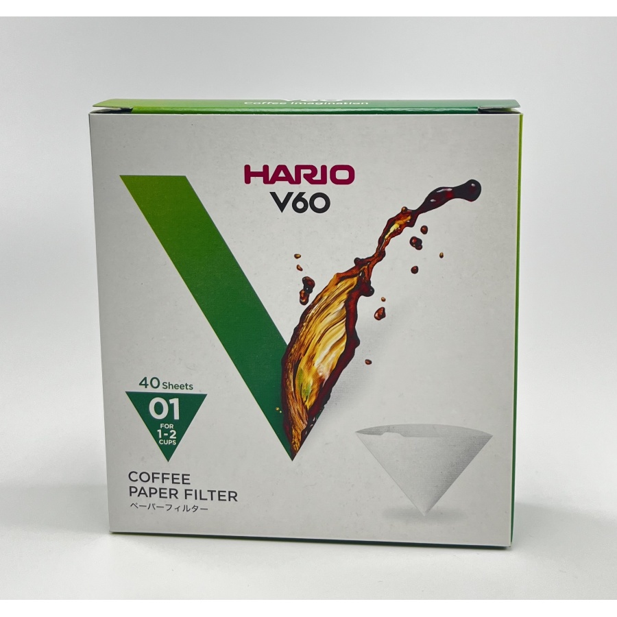 Papírové filtry Hario V60-01 40 ks, bílé (VCF-01-40W)