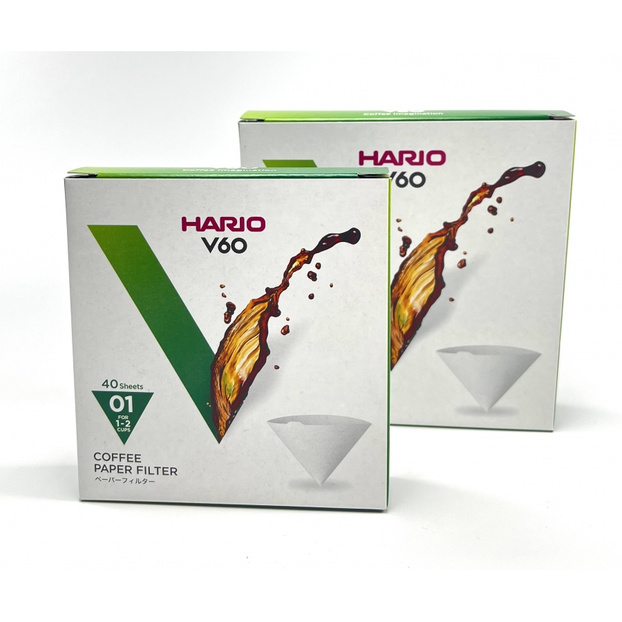Papírové filtry Hario V60-02 40 ks, bílé (VCF-02-40W)