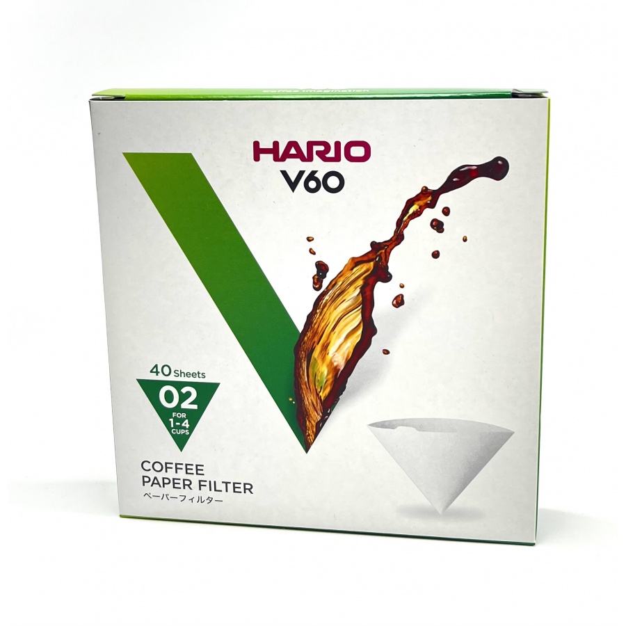 Paper filters Hario V60-02 40 pcs, white (VCF-02-40W)