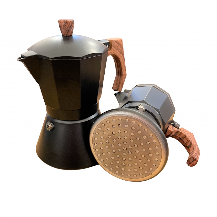 Moka konvice Kaffia Black 3 šálky - POUŽITÁ/SLEVA