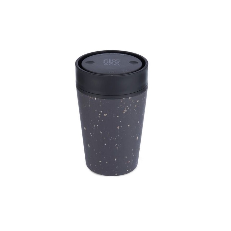 Circular Cup (rcup) Grey and Ink Black 227 ml