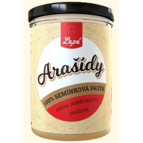 Lepé Arašídová pasta / máslo 100% 400g – jemně mletá, bez lepku a palmového oleje