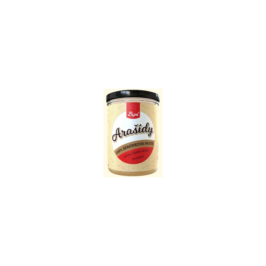 Lepé Arašídová pasta / máslo 100% 400g – jemně mletá, bez lepku a palmového oleje