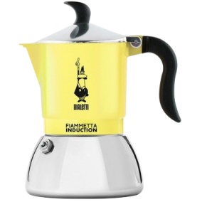 Bialetti Moka Induction Fiammetta - 2 cups yellow NEW