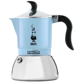 Bialetti Moka Induction Fiammetta - 2 cups light blue NEW