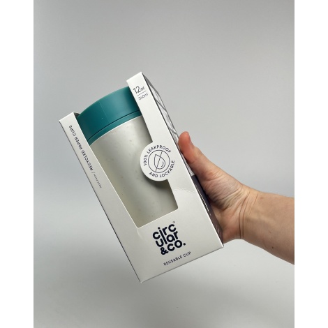 Circular Cup (rcup) Chalk and Aquamarine 340 ml