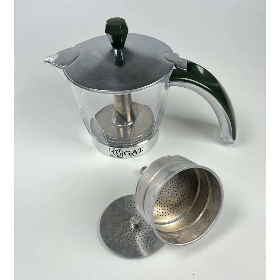 G.A.T. Vintage 4-6 elektrická moka konvice zelená - POUŽITÁ/SLEVA