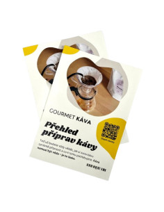 A5 brochure: Overview of coffee preparation