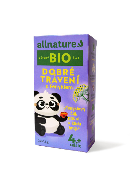 Allnature BIO Dětský čaj Dobré trávení s fenyklem 20x1,5 g
