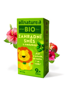 Allnature BIO Dětský čaj Zahradní směs s meduňkou 20x1,5 g