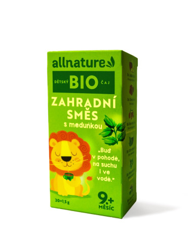 Allnature BIO Dětský čaj Zahradní směs s meduňkou 20x1,5 g