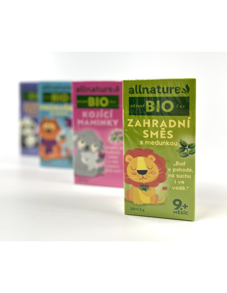 Allnature BIO Dětský čaj Zahradní směs s meduňkou 20x1,5 g