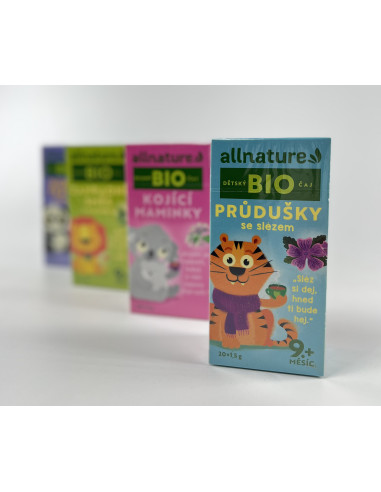 Allnature BIO Dětský čaj Průdušky se slézem 20x1,5 g