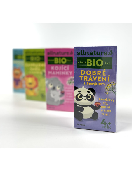 Allnature BIO Dětský čaj Dobré trávení s fenyklem 20x1,5 g