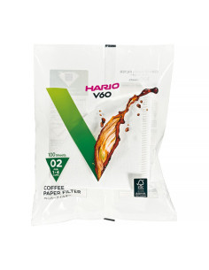 Papírové filtry Hario V60-02 100 ks, bílé (VCF-02-100W)