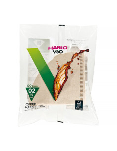 Papírové filtry Hario V60-02 100 ks, nebělené (VCF-02-100M)